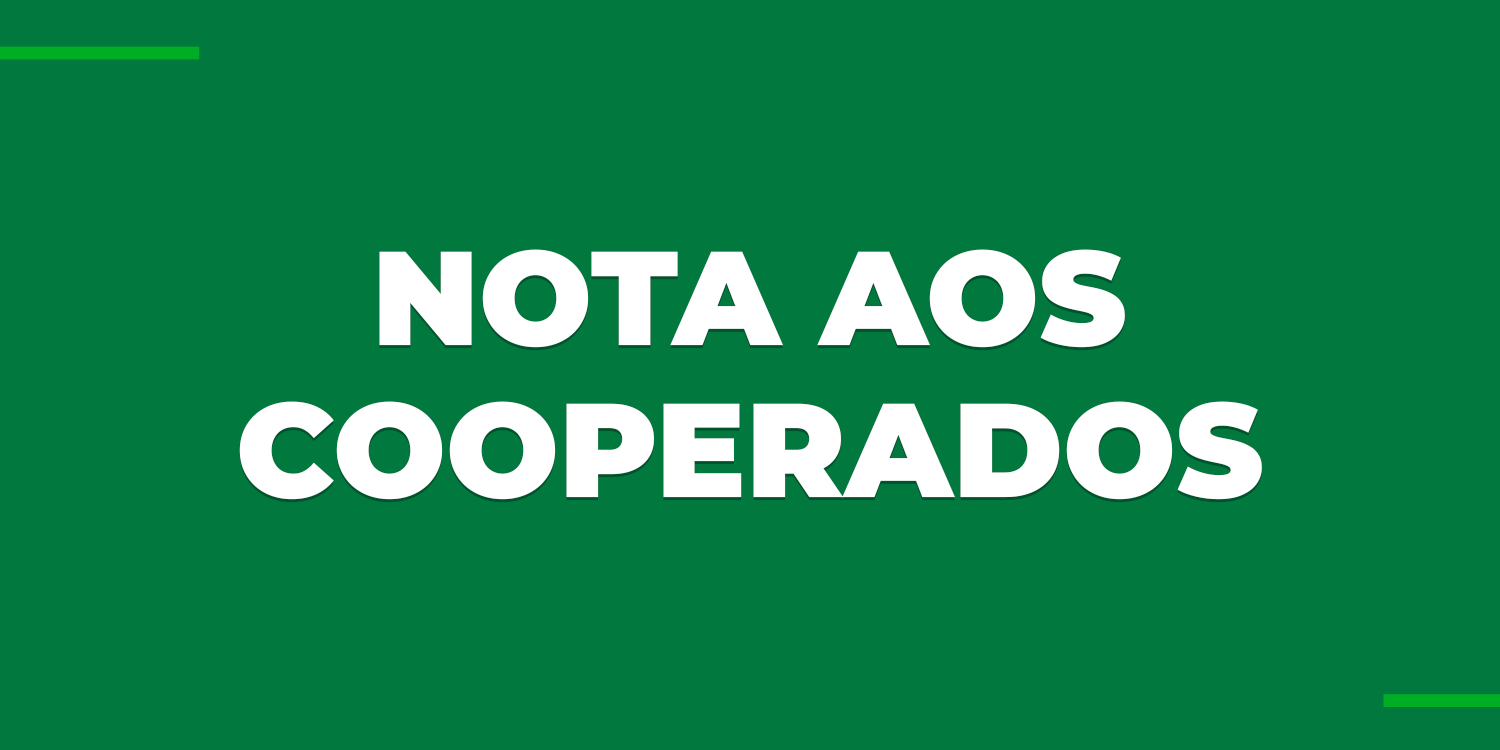 NOTA AOS COOPERADOS
